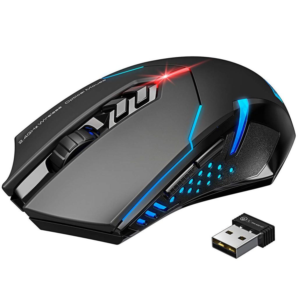 pictek gaming mouse turns red battery